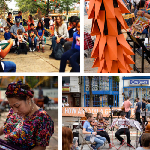 Images from the OkuPlaza Fest in DC featured in the Crossing the Street Zine. 
