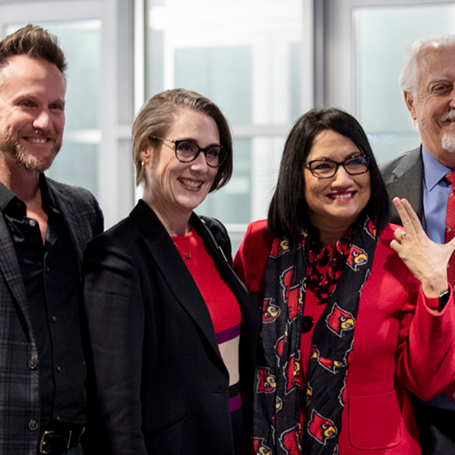 Dr. Neeli Bendapudi, first woman and person of color to be University of Louisville President, at the January 2019 launch of the UofL Center for Creative Placehealing. Photo: Josh Miller