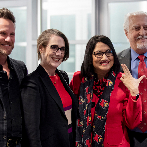 Dr. Neeli Bendapudi, first woman and person of color to be University of Louisville President, at the January 2019 launch of the UofL Center for Creative Placehealing. Photo: Josh Miller